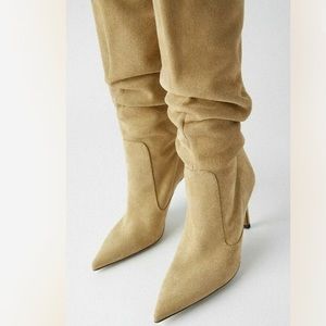 Zara High Shaft Split leather Boots size 11. NWT